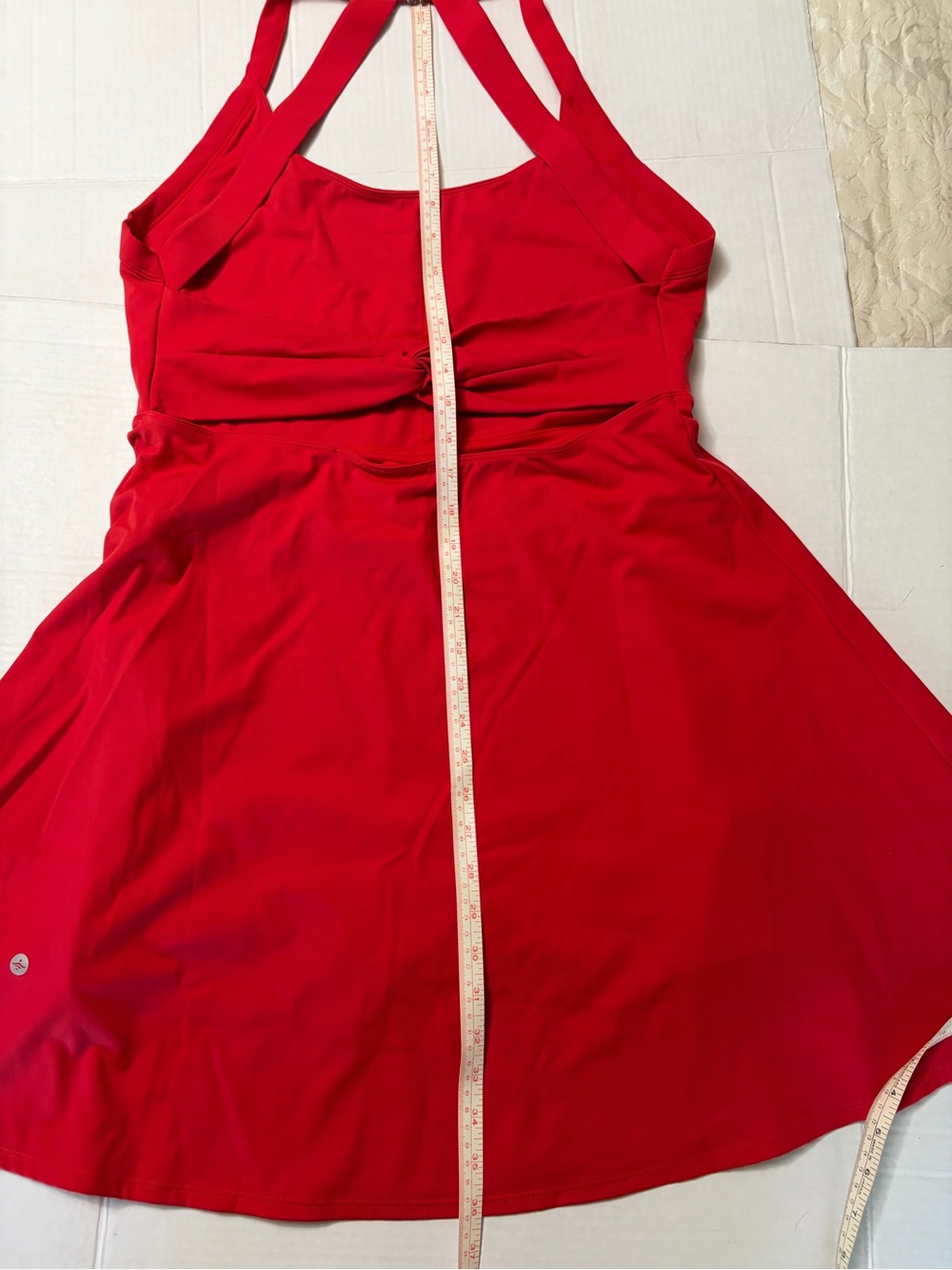 Halara Red Backless Twisted Dance Flare Dress XL | Easy Peezy Activewear - Picture 13 of 13